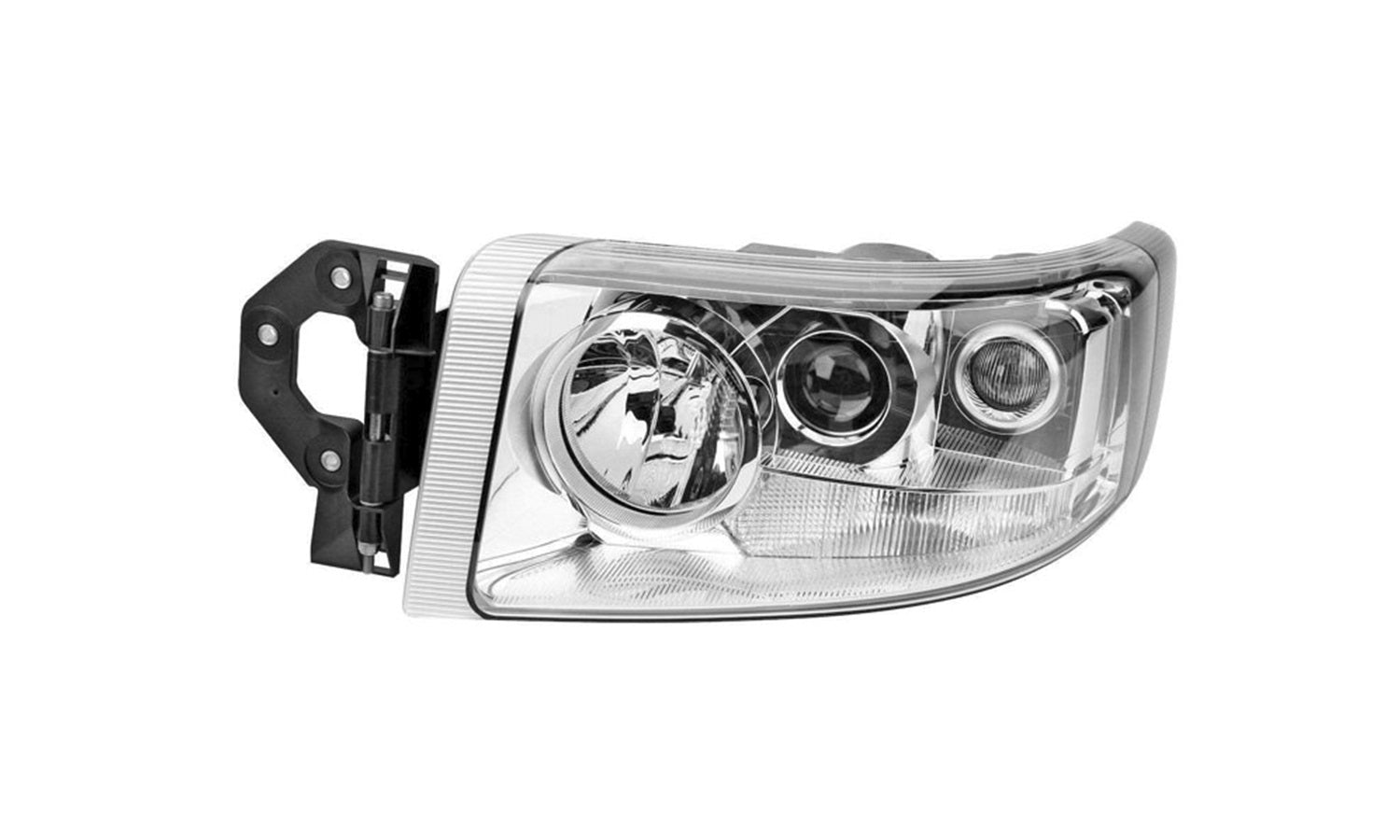 Proiettore Sinistro Manuale Cromato (H1 - H3 - H7 - Py21W - W5W - Lhd) - Renault - Nuovo Premium - OE 5010578451 - 7421636295 - 7482588678 - Carrozzeria Truck