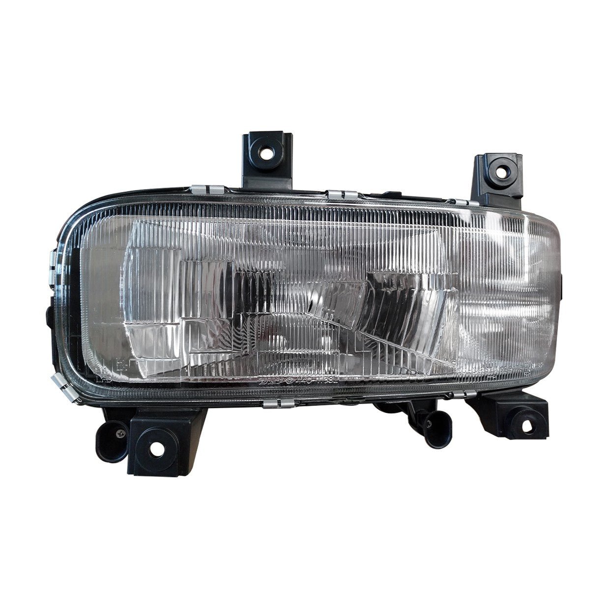 Proiettore Sinistro Manuale/Elettrico Alogeno 24V Con Porta Lampada Senza Lampadina (H4 - W5W) Connettore Rotondo Posteriore Centrale Destro 7 Pin - Senza Motorino - Mercedes - Atego 1a serie - OE 712380101129 - 9738200161 - Carrozzeria Truck