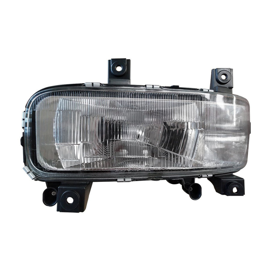 Proiettore Sinistro Manuale/Elettrico Alogeno 24V Con Porta Lampada Senza Lampadina (H4 - W5W) Connettore Rotondo Posteriore Centrale Destro 7 Pin - Senza Motorino - Mercedes - Atego 1a serie - OE 712380101129 - 9738200161 - Carrozzeria Truck