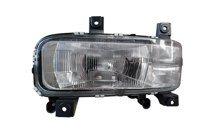 Proiettore Sinistro Manuale/Elettrico Alogeno 24V Con Porta Lampada Senza Lampadina (H4 - W5W) Connettore Rotondo Posteriore Centrale Destro 7 Pin - Senza Motorino - Mercedes - Atego 1a serie - OE 712380101129 - 9738200161 - Carrozzeria Truck