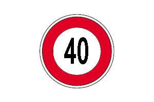DISCO LIMITATORE DI VELOCITA 40 KM/H 4000.99015 - Carrozzeria Truck