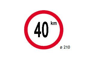 DISCO LIMITATORE DI VELOCITA 40 KM/H 4000.99091 - Carrozzeria Truck