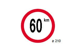 DISCO LIMITATORE DI VELOCITA 60 KM/H 4000.99092 - Carrozzeria Truck