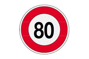 DISCO LIMITATORE DI VELOCITA 80 KM/H 4000.99004 - Carrozzeria Truck