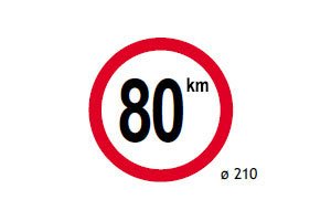 DISCO LIMITATORE DI VELOCITA 80 KM/H 4000.99094 - Carrozzeria Truck