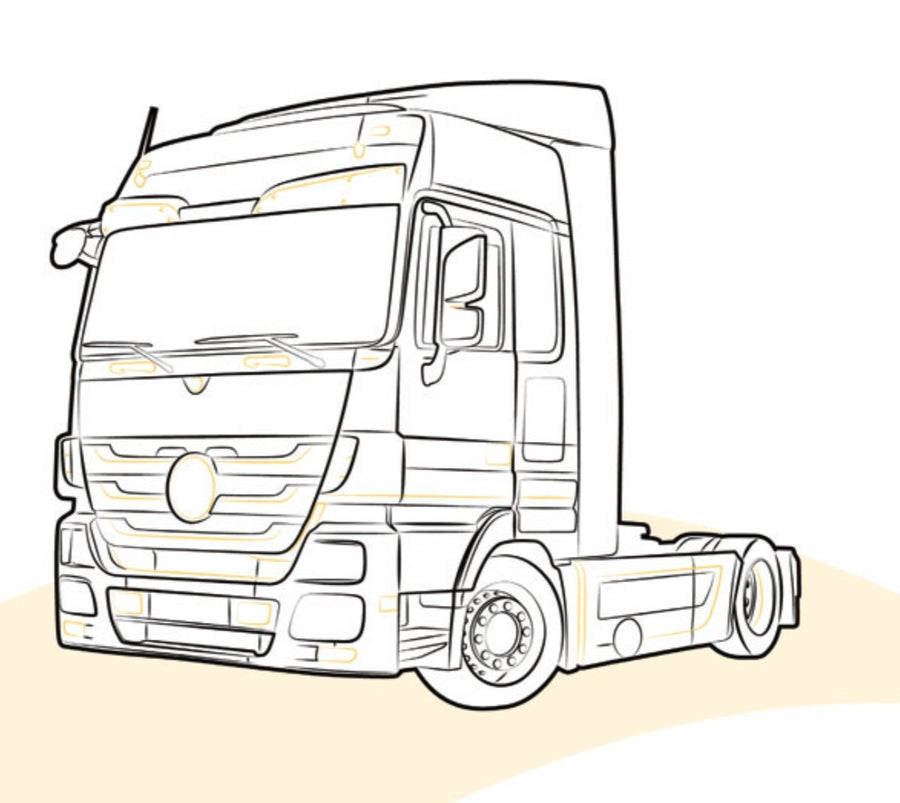 KIT STAFFE VISIERA MERCEDES ACTROS | MP3 - 9438101714 - Carrozzeria Truck