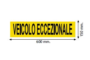 PANNELLO VEICOLO ECCEZIONALE 4000.90133 - Carrozzeria Truck