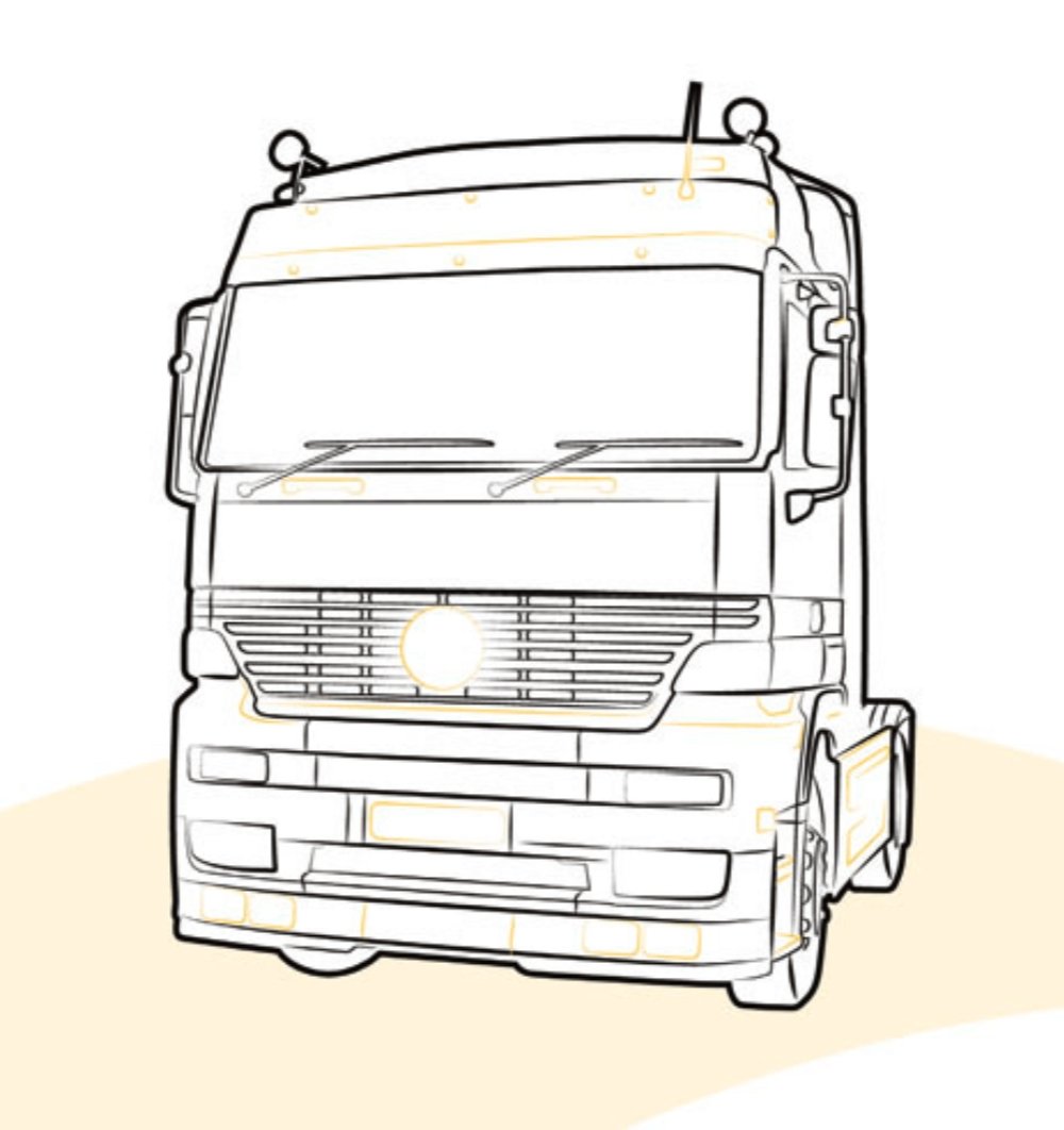 PLASTICA FANALE POSTERIORE per MERCEDES ACTROS | MP1 lato DX 0025440790 - Carrozzeria Truck