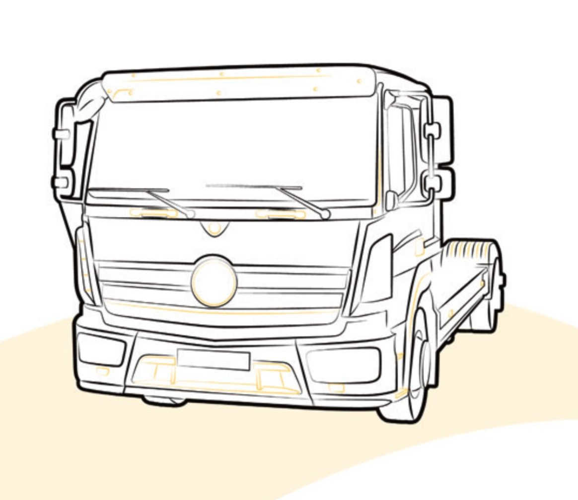 PLASTICA FANALE POSTERIORE per MERCEDES ATEGO EURO 6 lato DX-SX 0025447390 - Carrozzeria Truck