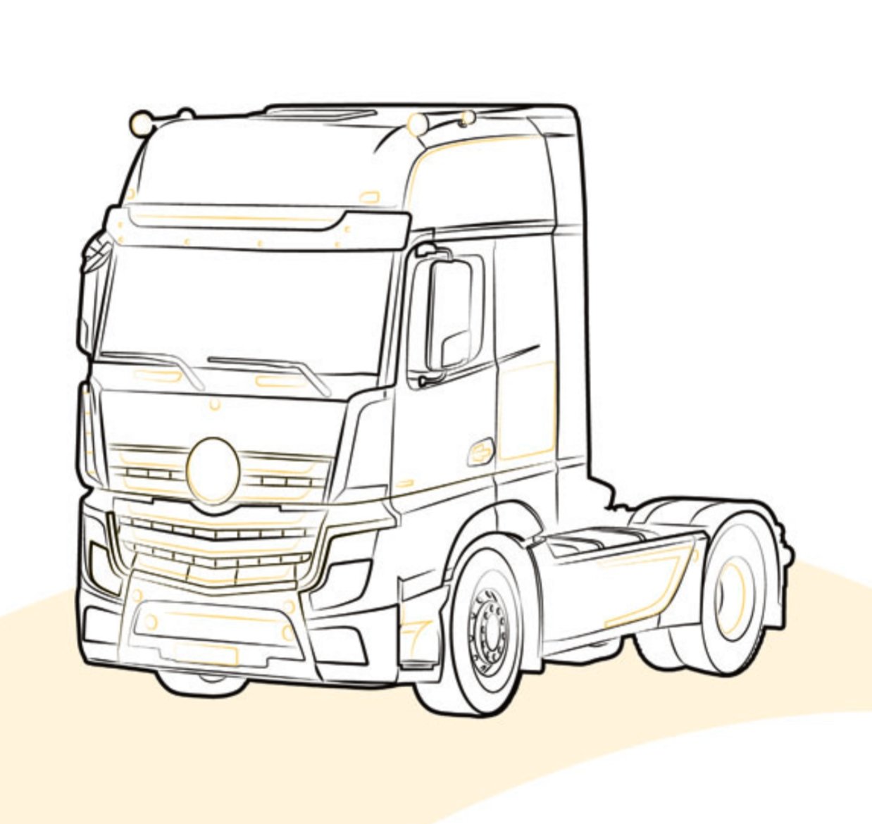 TAPPETO per MERCEDES ACTROS | MP4 lato - Carrozzeria Truck