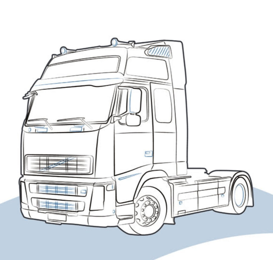 TERMINALE CORNICE FARO SX VOLVO FH II - 20453930 - Carrozzeria Truck