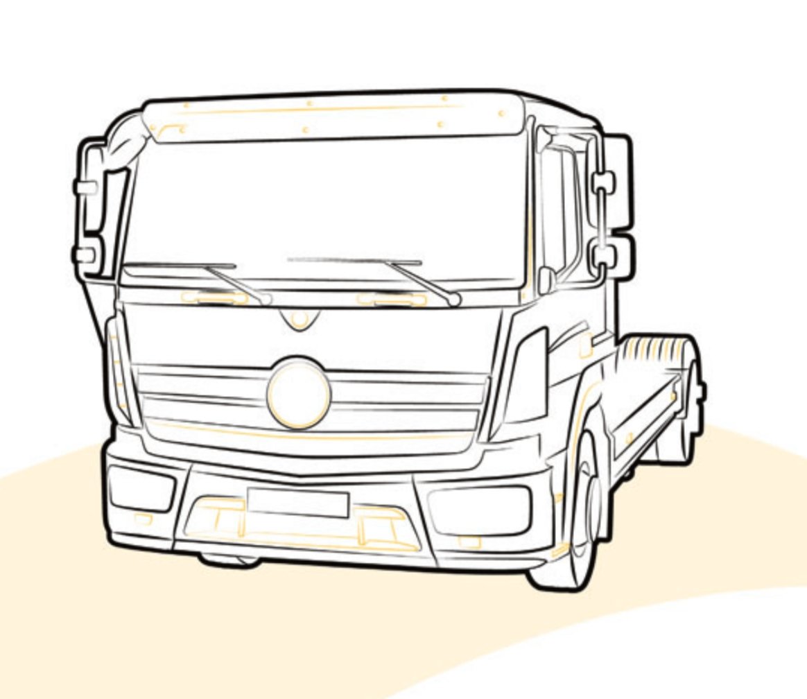 VISIERA MERCEDES ATEGO EURO 6 - 9738111010 - Carrozzeria Truck